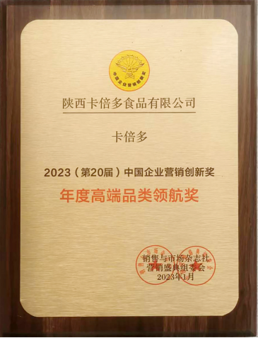 2023年荣获中国企业营销创新奖“年度高端品类领航奖”
